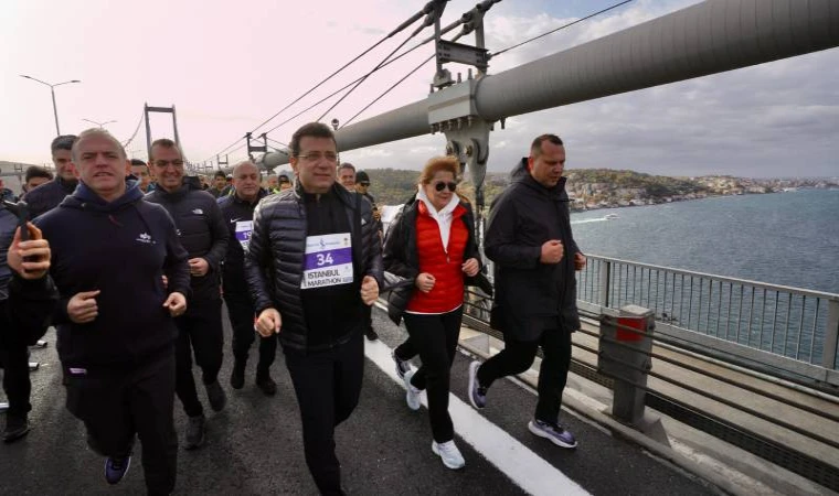 İmamoğlu 46. İstanbul Maratonu’nda koşuyor: Hak, hukuk, adalet adımları olsun