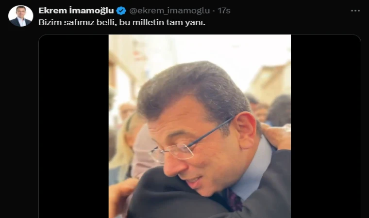 İmamoğlu: ''Bizim safımız belli'...'