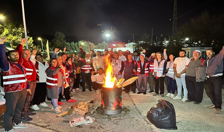 Polonez işçilerinin direniş çadırını polis dağıttı!